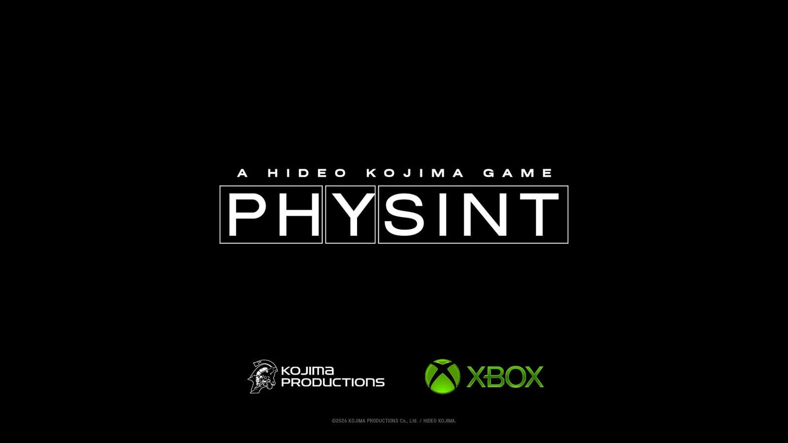 Xbox Will Publish Kojima’s Physint